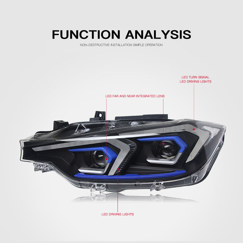 Par de Faróis de LED para BMW Série 3 F30/F35 (2013-2018) – Edição Thunder