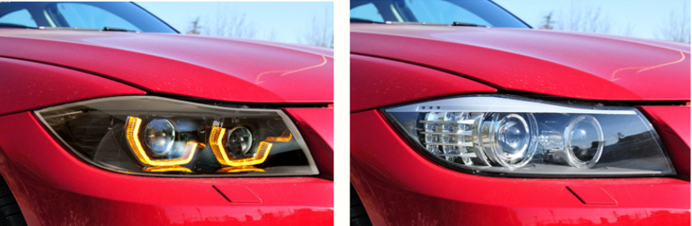 Par de Farol com Lente a Laser para BMW Série 3 E90 (2005-2012)