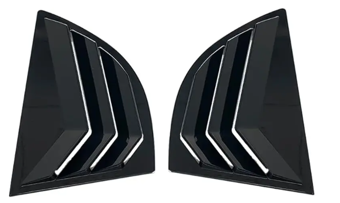 Windows Vents para Honda Civic G8 2006 a 2015 — Estilo Fibra de Carbono, Preto Brilhante ou Fosco