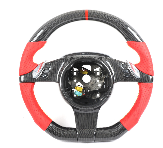 Volante de Fibra de Carbono para Porsche 911.1, 970, 958, Panamera e Cayenne - Personalizado