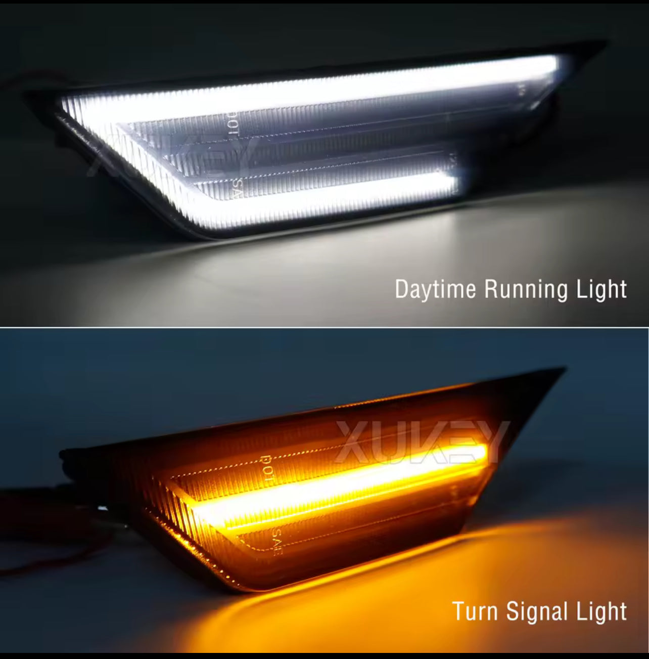 Seta Lateral LED Sequencial com DRL Branco para Honda Civic G10 2016-2021