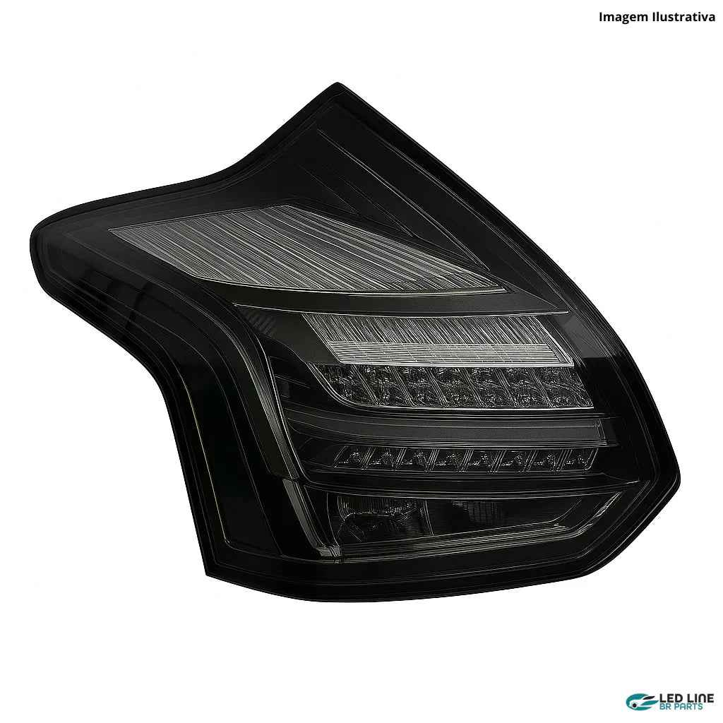 Lanterna Traseira Full LED 3D Smoke Bar para Ford Focus (2015-2019)