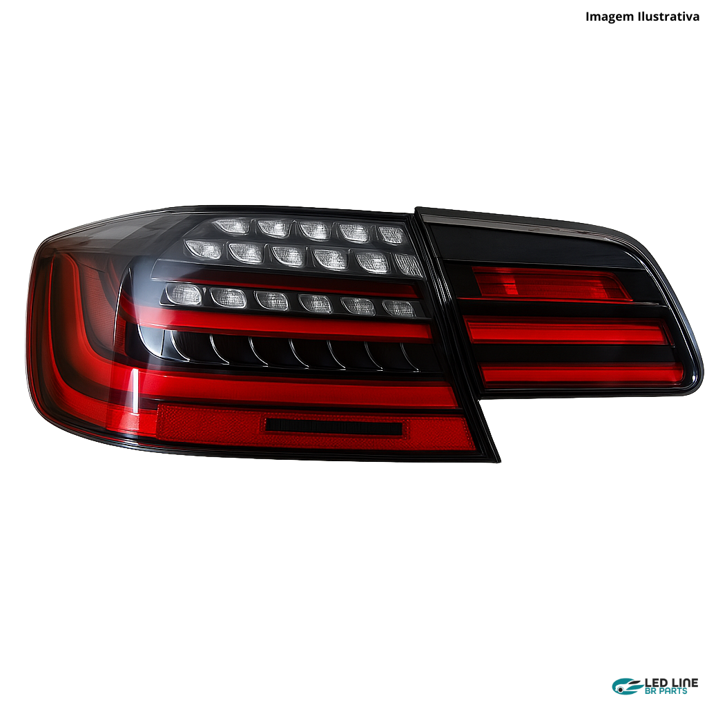 Conjunto de Lanterna Traseira para BMW Série 3 E92 (330, 335, M3) - Versão Americana com Pisca Dinâmico