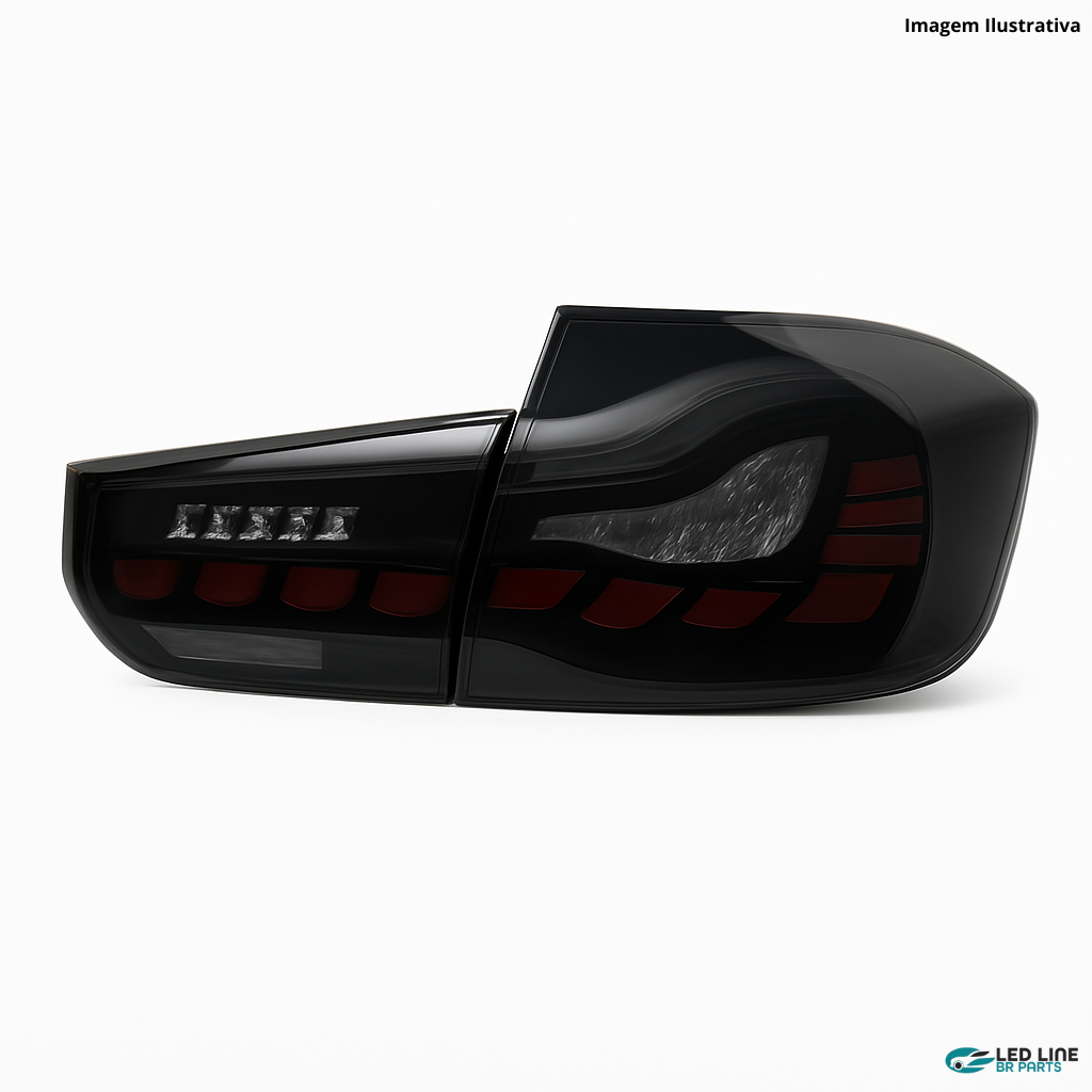 Lanterna Traseira Escama de Dragão LED para BMW Série 3 F30/F35 (2012-2018)