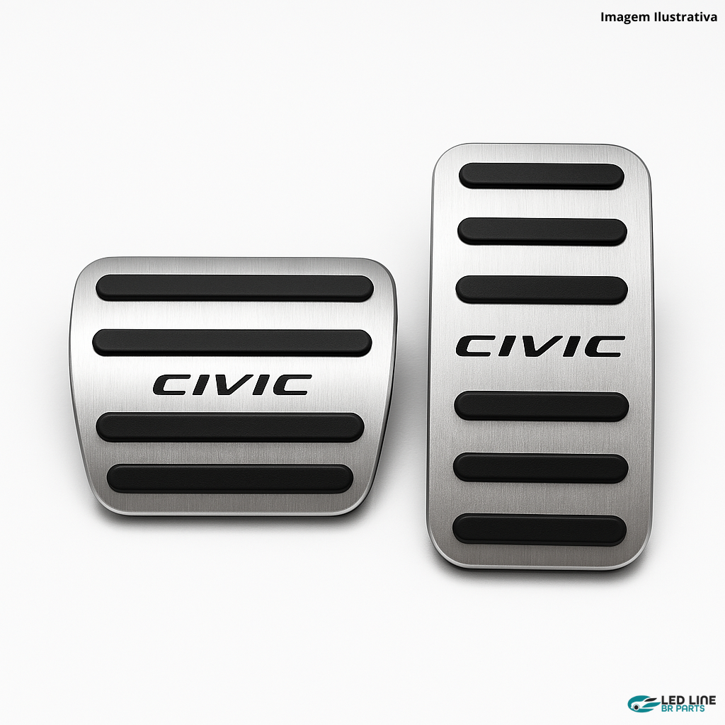 Pedal Esportivo em Alumínio para Honda Civic 10ª Geração - Acelerador e Freio