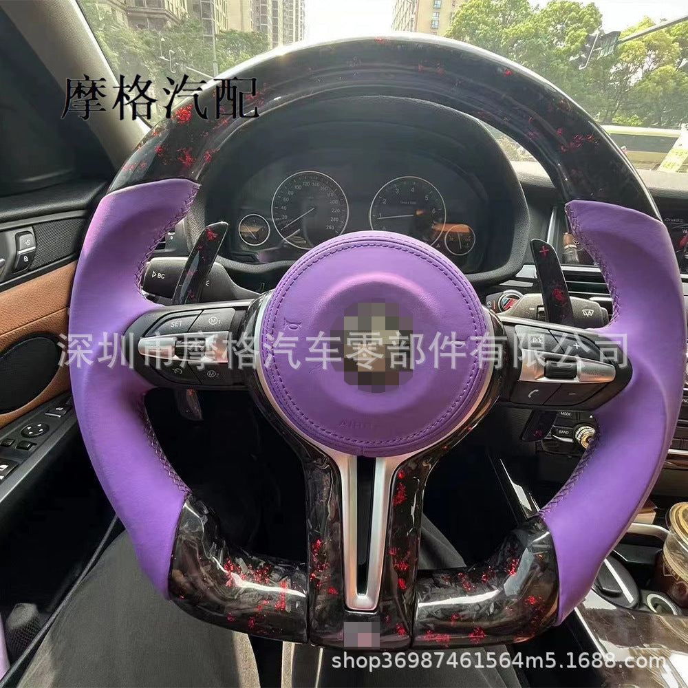 Volante de Fibra de Carbono Forjado para BMW Série F – Customizável