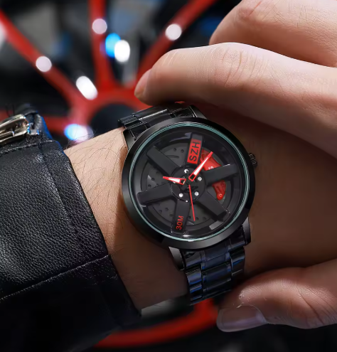 Relógio Masculino Rodas que Giram – Estilo e Exclusividade