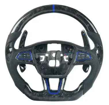 Volante Personalizado de Fibra de Carbono com LED para Ford Focus RS, ST e Kuga (2014-2017)