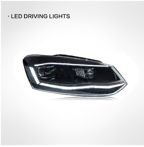 Faróis Dianteiros Full LED para Volkswagen Polo 2011-2018
