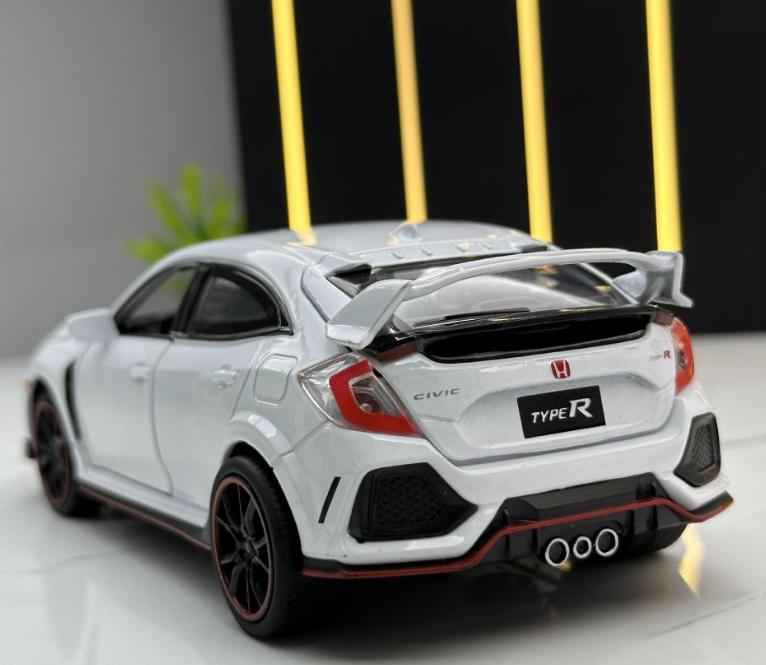 Miniatura Honda Civic Type R 1:32 - Modelo Die-Cast com Som e Luz