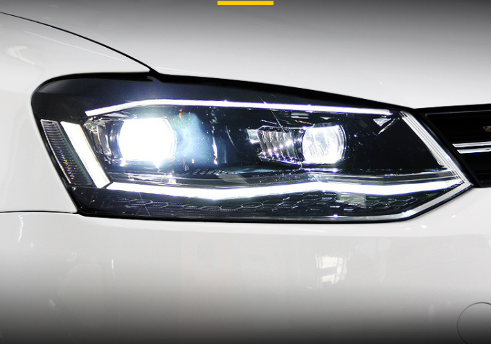 Faróis LED com Lente para Volkswagen Polo (2011-2018)